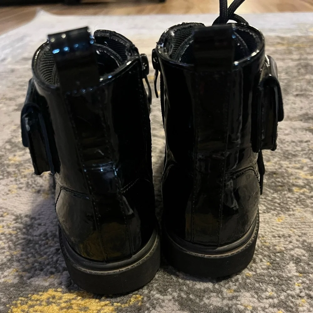 Black Patent Kids Boots